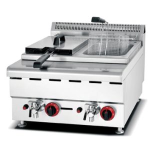 Counter Top 2-Tank 2-Basket Gas Fryer