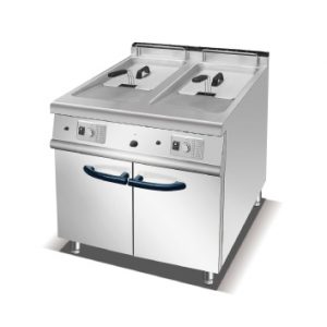 Gas 2-Tank Fryer With Cabinet
