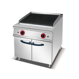 Gas Lava Rock Grill with Cabinet